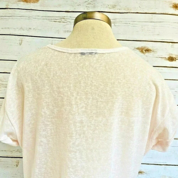 TARGET Short Sleeve Pull Over Crew Neck Sheer Pink Shirt Top Size Extra Large - Picture 4 of 10